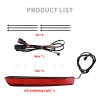 HDBUBALUS Rear Saddlebag Red LED Side Marker Light For Harley