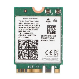 Tarjeta de Red Inalámbrica, Bluetooth 4.2 para 8265 867M 802.11AC 2.4G / 5G Tarjeta de Red Inalámbrica para Tarjeta WiFi de Banda de Alta Ganancia para PC Adaptador de Red
