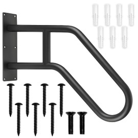 Hand Rails for Outdoor Steps - U-Shaped Safety Handle, Wall Mount Grab Bar for Elderly & Family, Durable Porch Railing & Deck Support