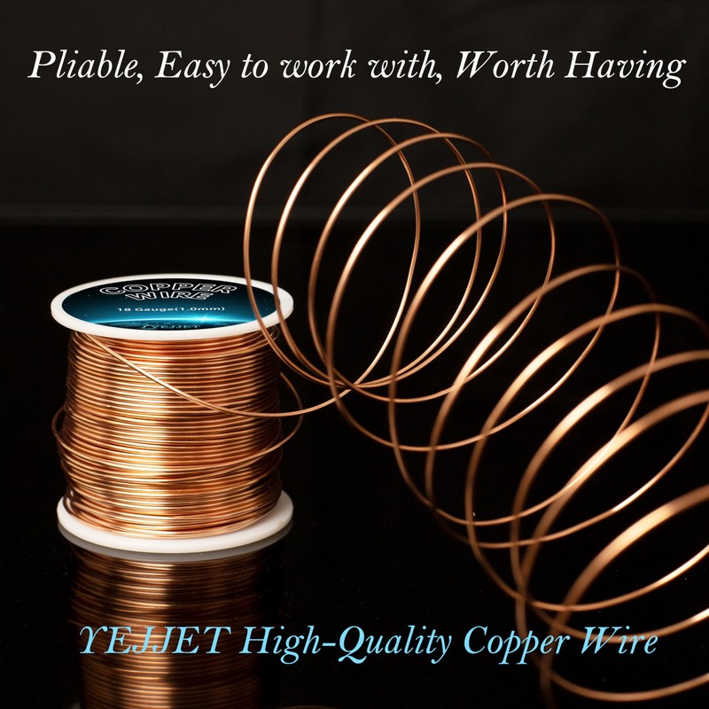 99.9% Pure 14 Gauge Copper Wire for Jewelry Making, 1