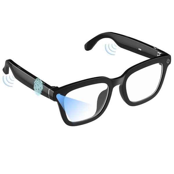 Ai Smart Glasses with Camera and Bluetooth Blue Light Blocking