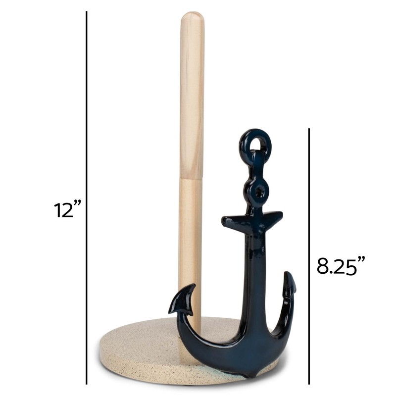 Elanze Designs Nautical Anchor 12 inch Resin and Wood Paper
