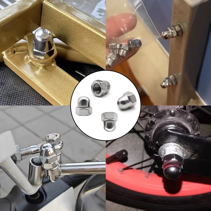 Aoyswuz 60 Pcs M4 Dome Cap Nuts 304 Stainless Steel