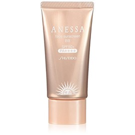 Anessa Face Sunscreen BB Natural (Natural - Dark Skin Color) (SPF50+, PA+++), 1.1 oz (30 g)
