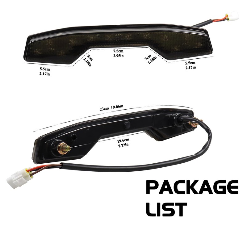FACAILAHA ATV Smoked LED Tail Lights Assembly Brake Taillights Compatible