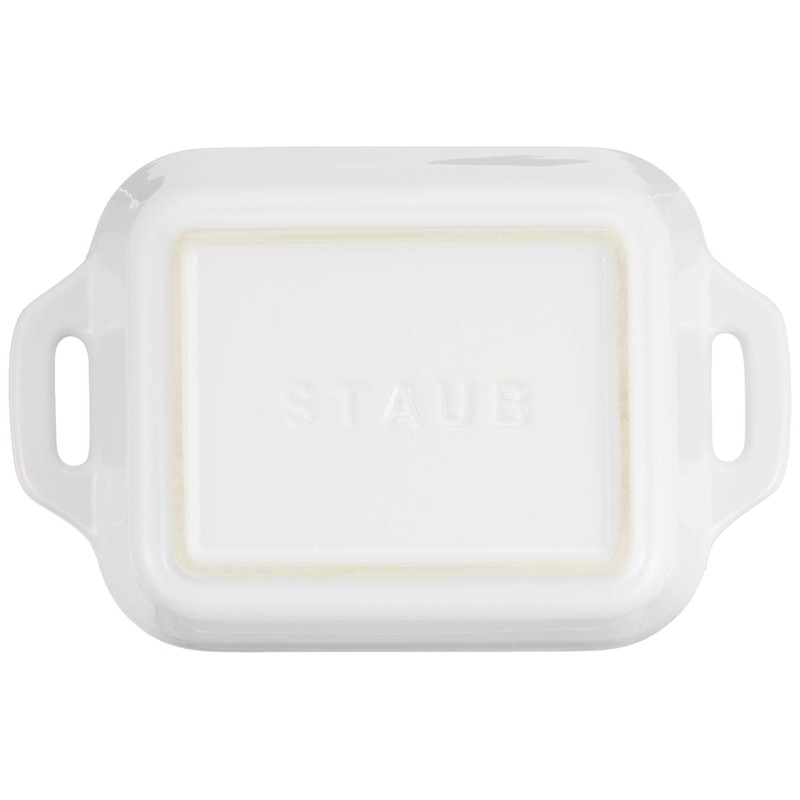 staub Dish 40508-584 Rectangular Dish, White, 5.5 x 4.3 inches