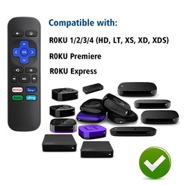 Remote Control Replacement for Roku Box, Premiere, Express, Player, for R0KU 1 2 3 4 (NOT for RokuStick or RokuTV)