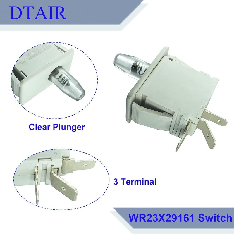 DTAIR WR23X29161 Refrigerator Door Light Switch Replacement for GE Refrigerator