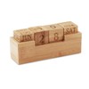 Perpetual Calendar Made of Bamboo Wood, Desk Calendar for Office
