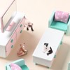 Pack of 10 Mini Furniture and Accessories Living Room with