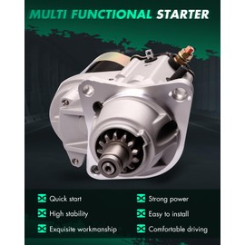 SCITOO Motor Starter for SND0027 Starters Fit for Ford for E-250 Econoline Club Wagon 1985-1991, for Ford for E-350 Econoline 1985-1994, for Ford for E-350 Econoline Club Wagon 1985-1994
