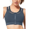 Yvette Sports Bra, Non-Swaying, Firm Support, Training Wear, Mesh Material,