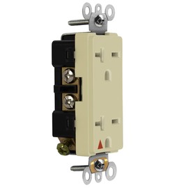 ENERLITES Isolated Ground Outlet, Industrial Grade Decorator Receptacle, 20A/250VA, 6-20R, 62050-IG-I, Ivory