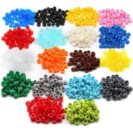 1000 Pieces Round Plate 1 x 1 Building Blocks Round Plates Parts MOC Colours Multicoloured Transparent Brick Dots Loose Plug Stones Set Compatible with 4073