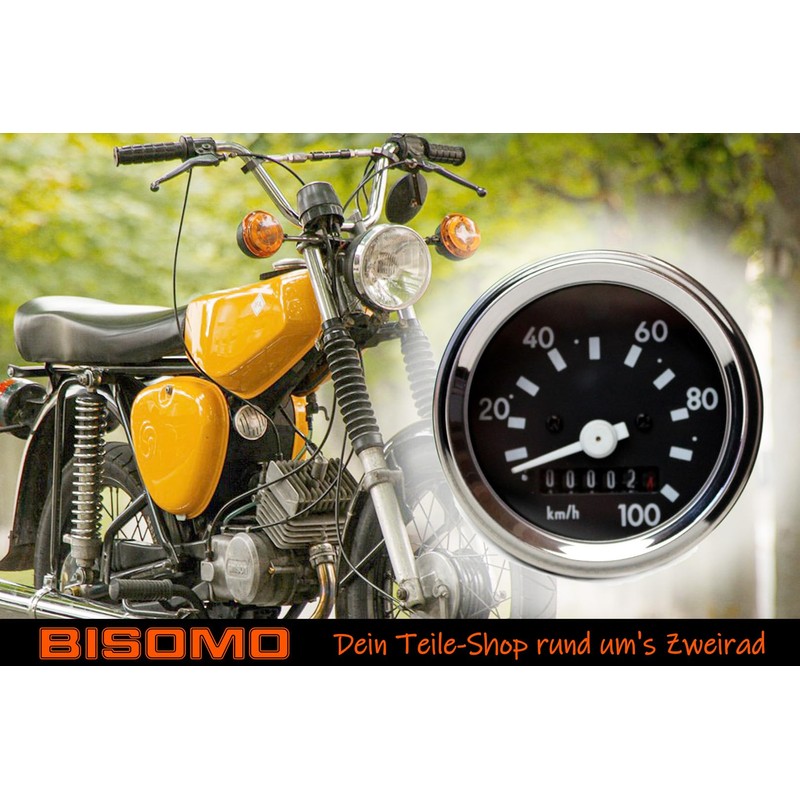 Speedometer 100 km/h with Indicator Control and Lighting, Diameter 60