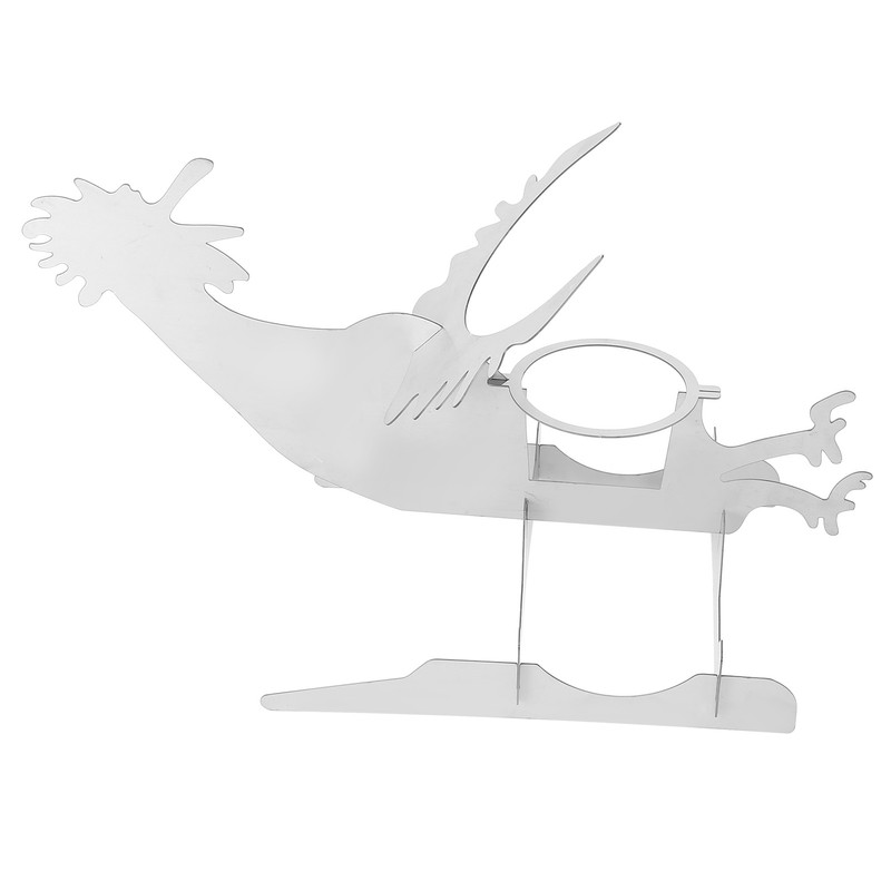 Stainless Steel Chicken Stand Removable Portable MotorcycleShape BBQ Roaster Stand