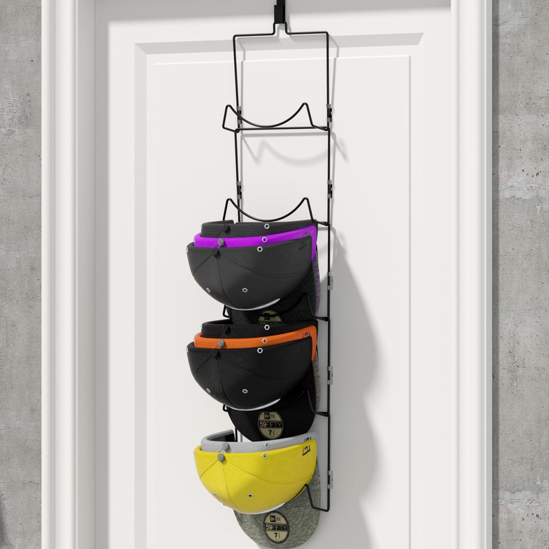LINFIDITE 10 Pack Hat Rack Hanger Holder Organizer Flexible Multi