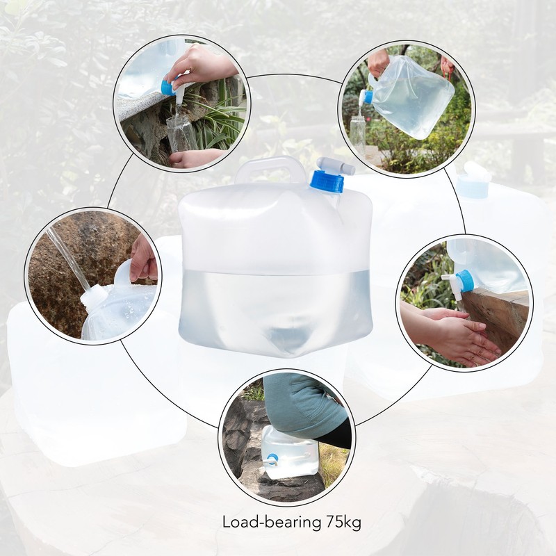 ElifeAcc BPA Free Collapsible Water Container with Spigot, Camping Water