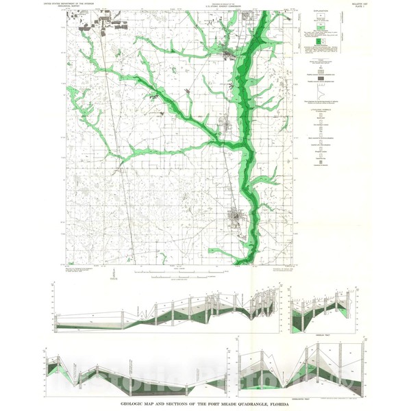 Historic Pictoric Map : Economic Geology of The Fort Meade