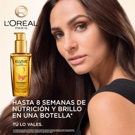 Elvive Tratamiento en Aceite L'Oréal Paris Óleo Extraordinario pelo más suave y con brillo intenso con 6 óleos de flores preciosas, 100 ml
