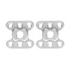 2Pcs Flange Shaft Coupling Aluminium Alloy 6mm D Hole Light