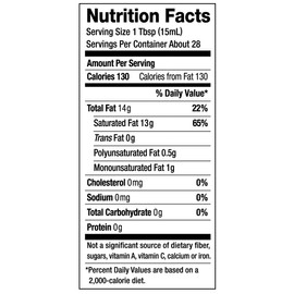 Nutiva Organic Coconut Oil with Butter Flavor from non-GMO, Steam Refined, Sustainably Farmed Coconuts, 14-ounce