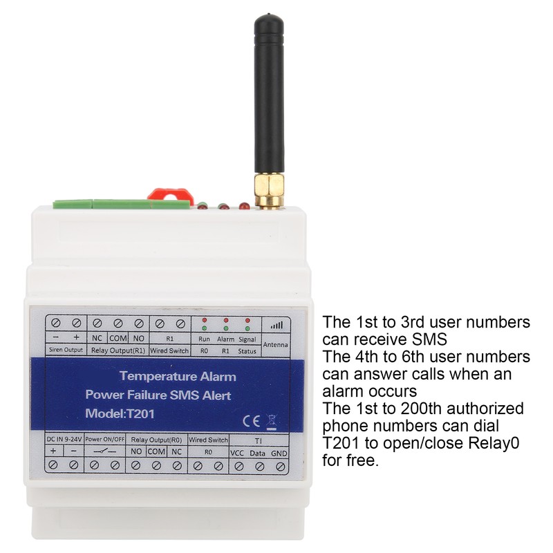 GSM Temperature Alarm Intelligent Wireless Remote Control Alert System for