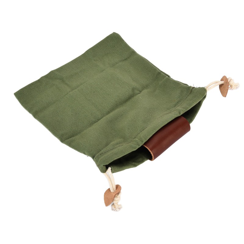 Leather Canvas Foraging Pouch Belt Fruit Picking Bag for Camping