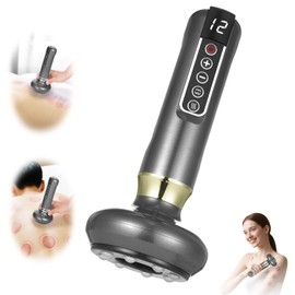 Qiuruoo Handheld Cellulite Massager, 2025 New Upgraded Anti-Cellulite Massage Tool, Rechargeable Body Sculpting Machine for Arms, Legs, Back Used at Home, 12 Suction Modes(Gray)