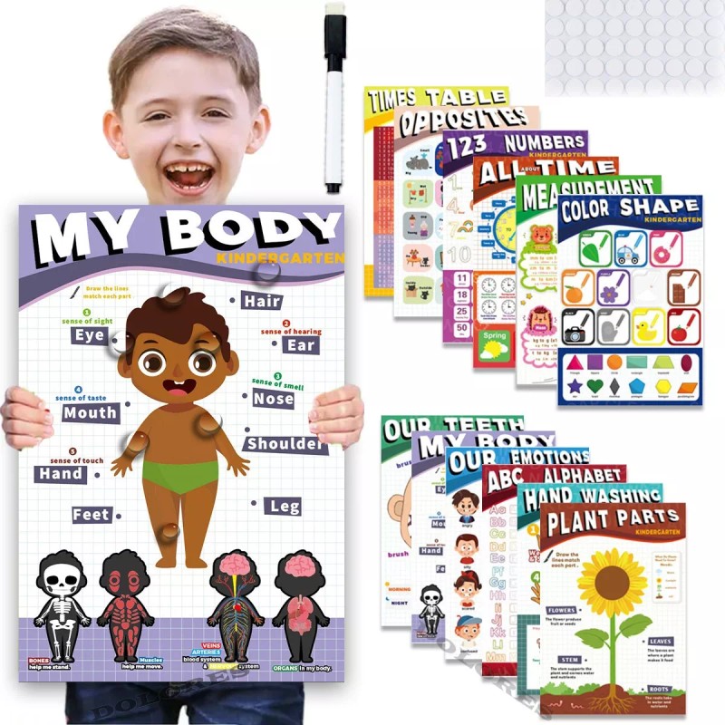 Dolores Set Juguetes Educativos Niños Dibujo Aprendizaje Montessori
