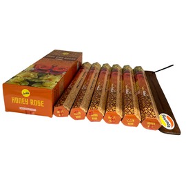 Honey Rose Incense Sticks and Incense Stick Holder Bundle Insence Insense SreeVani Incense Sticks