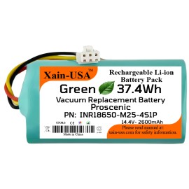 Xain-USA Battery for Proscenic 800T, 820S, 820T, 830T, PR-800T, PR-820T, PR-830S, 2600mAh