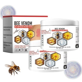 Bee Venom Skin Cream, Natural Formula Gentle and Non-irritating, for All skin Types, 30g (2 Bottle)