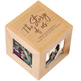Personalization Universe The Story of Us Engraved Wood Cube