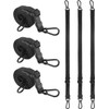 80 Inch Adjustable Carabiner Bungee Cords with 190 Lbs Max