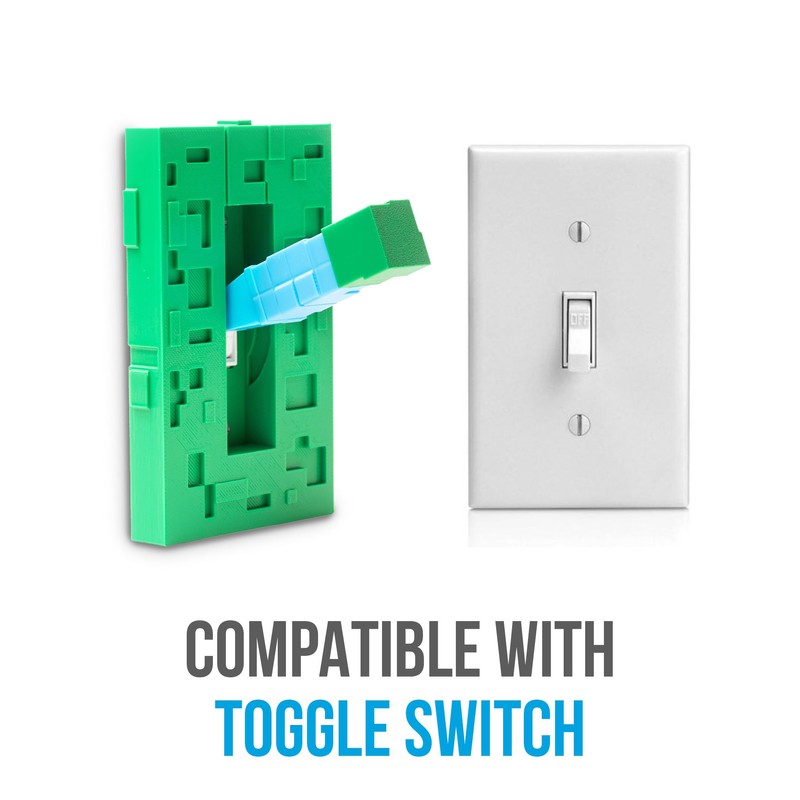 Rangus3D Abstract Cube Light Switch Plate - Pixel Game Light