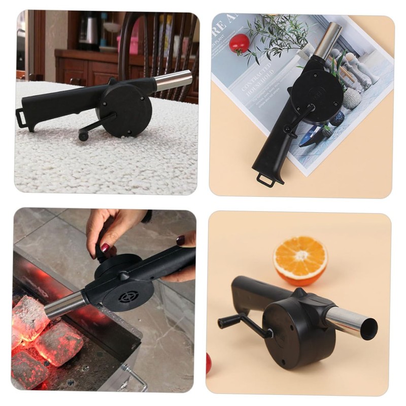 MERRYHAPY Hand Crank Blower for BBQ Fire Blower Mini Air