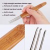 Dreadlock Crochet Hook Tool, 9Pcs/Set Single Double Three Hooks Bamboo