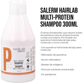 Shampoo Multi Proteínas Sin Parabenos Sin Sulfatos Vegano 300ml