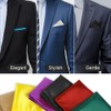 URAQT Pocket Square Plain Men's Pocket Square Holder Pre-Folded Fabric