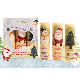 Gireatick 3pcs Magic Color Changing Lipstick Set, Temperature Change Long Lasting Lip Balm, Moisturizing Crystal Jelly Lipsticks, Christmas Party Gifts Favors Stocking Stuffers