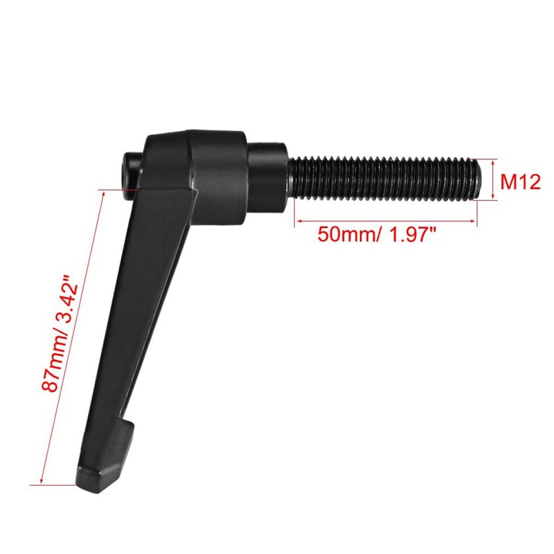 TA-VIGOR 2Pcs Adjustable Clamping Lever Handles, M12 x 50mm Locking