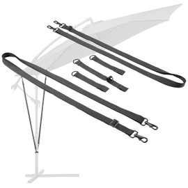Kingsleeve Wind protection for cantilever parasols, robust metal hooks, variable, adjustable, windproof, wind protection, parasols