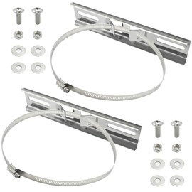 LIDSCURA 2Pcs Pole Mounting Kits (7.8"x1.9" Bracket 200x48mm), 304 Stainless Steel Brackets with Cable Clamps for Circuit Breaker Box Outdoor Waterproof Junction Box Electrical Boxes