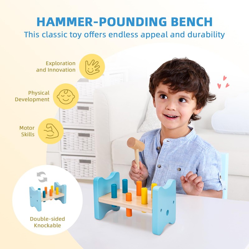 OOOK Montessori Toys for 1 Year Old, 7 in 1