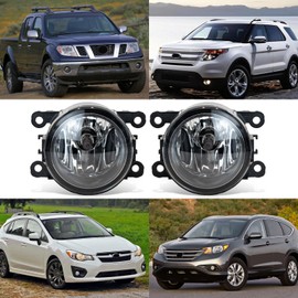 VPIMOZO Fog light OEM Replacement Compatible with 2011-2017 Subaru Impreza 2005-2017 Nissan Frontier 2011-2015 Ford Explorer 2012-2015 Honda CRV W/halogen Bulbs 12V Single 1