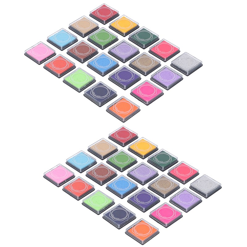 2 Box Stamp Pad 20 Colors NonToxic HandMade Children Finger
