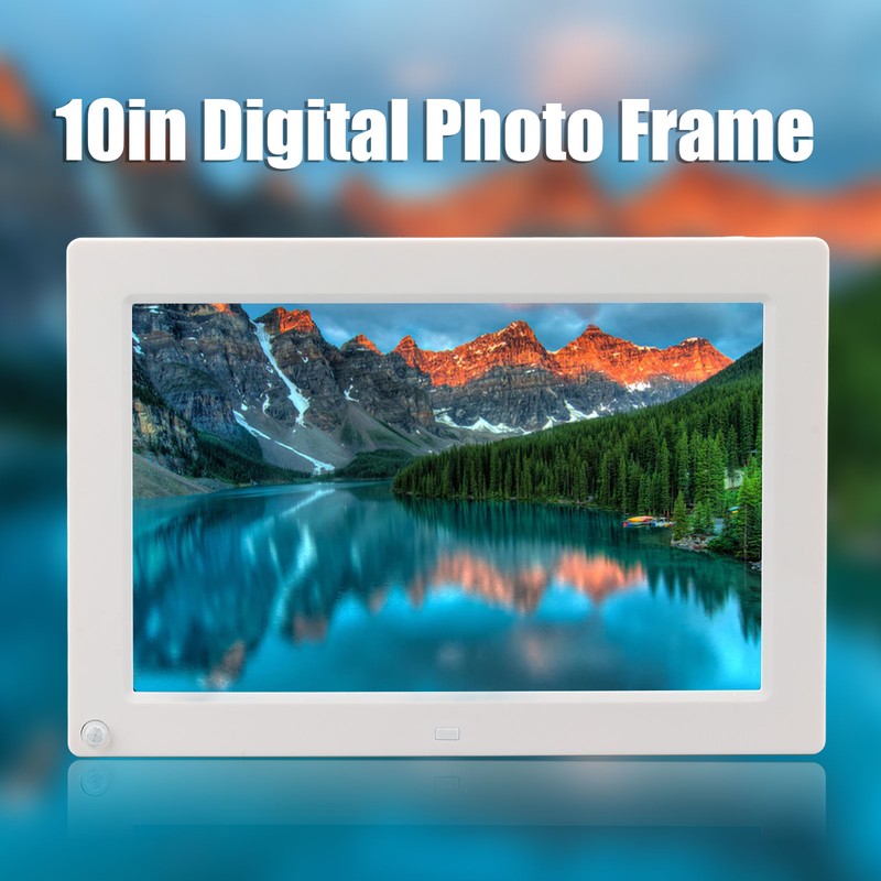 10in Digital Photo Frame White Human Body Induction HD Electronic