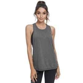 Cosy Pyro Workout Tank Tops for Women Lightweight Running Tanks Basic Gym Tops Sleeveless Athletic Yoga Shirts-4 Pack Black/Dark Gray/Army/Pink X-Large