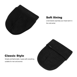 Wmcaps Knit Beanie for Men, Unisex Classic Winter Hats, Fleece Lined Cuffed Mens Beanie and Women, Workwear Thermal Woolly Hat, Birthdays for Her or Him, Cool Stuff(Dark Linen Grey)